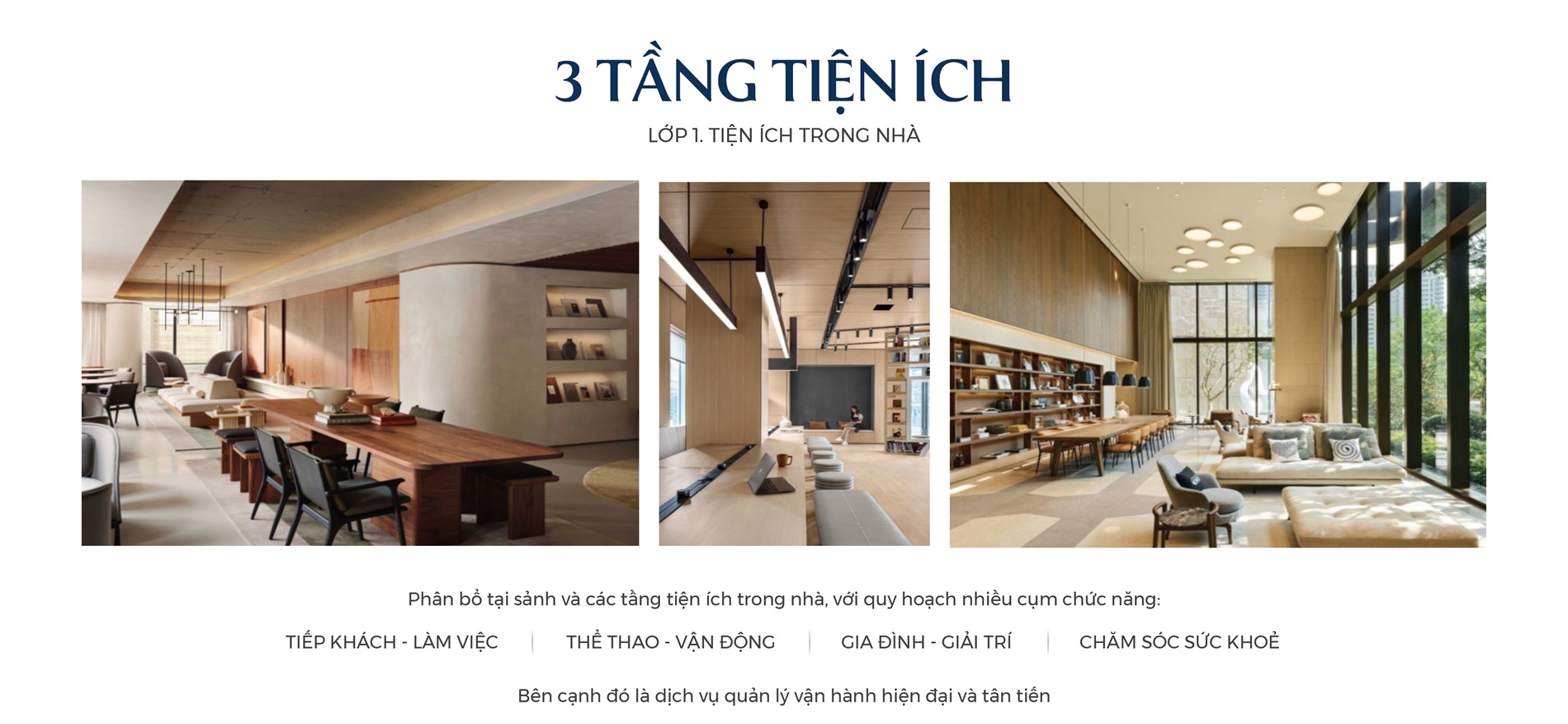 Lớp 1 của tầng tiện ích Imperia Global Gate là cụm tiện ích trong nhà